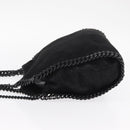 Stella MacCartney Chain Falabella Bag polyester Black Silver 371223 Auth BA8431-5