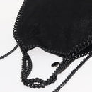 Stella MacCartney Chain Falabella Bag polyester Black Silver 371223 Auth BA8431-6