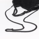 Stella MacCartney Chain Falabella Bag polyester Black Silver 371223 Auth BA8431-9