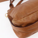 Chloe Margaret Hand Bag Leather 2way Brown Gold Auth BA8432-15