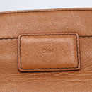 Chloe Margaret Hand Bag Leather 2way Brown Gold Auth BA8432-16