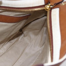 Chloe Margaret Hand Bag Leather 2way Brown Gold Auth BA8432-19