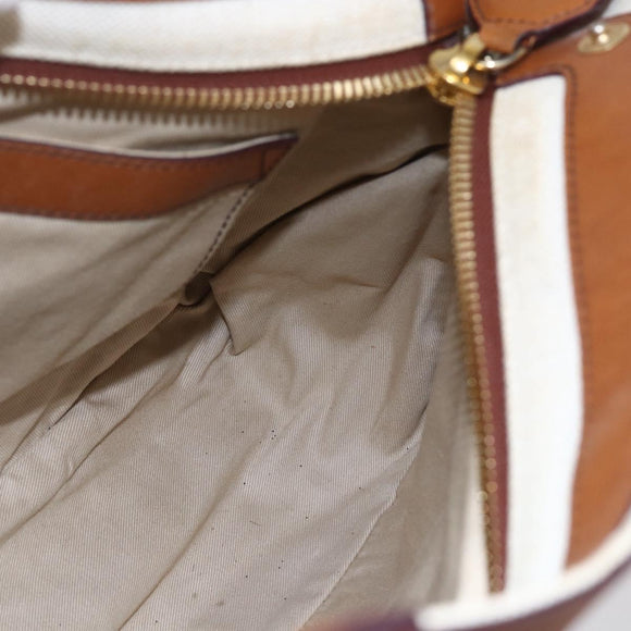 Chloe Margaret Hand Bag Leather 2way Brown Gold Auth BA8432