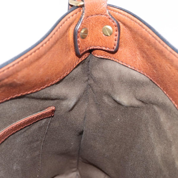 Chloe Shoulder Bag Denim Blue Gold Auth BA8433