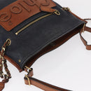 Chloe Shoulder Bag Denim Blue Gold Auth BA8433-6