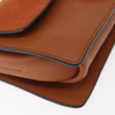 Chloe Fay Shoulder Bag Suede Leather Brown Gold Auth BA8434-14