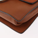 Chloe Fay Shoulder Bag Suede Leather Brown Gold Auth BA8434-15