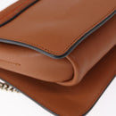 Chloe Fay Shoulder Bag Suede Leather Brown Gold Auth BA8434-16