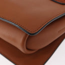 Chloe Fay Shoulder Bag Suede Leather Brown Gold Auth BA8434-17