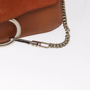 Chloe Fay Shoulder Bag Suede Leather Brown Gold Auth BA8434-18