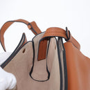 Chloe Fay Shoulder Bag Suede Leather Brown Gold Auth BA8434-22