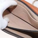 Chloe Fay Shoulder Bag Suede Leather Brown Gold Auth BA8434-23