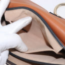 Chloe Fay Shoulder Bag Suede Leather Brown Gold Auth BA8434-24