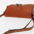 Chloe Fay Shoulder Bag Suede Leather Brown Gold Auth BA8434-6
