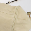 Chloe Etel Hand Bag Leather 2way White Gold Auth BA8435-10