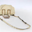 Chloe Etel Hand Bag Leather 2way White Gold Auth BA8435-9