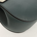 Chloe Chain Drew Shoulder Bag Leather Blue Gold Auth BA8436V-13