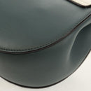 Chloe Chain Drew Shoulder Bag Leather Blue Gold Auth BA8436V-14