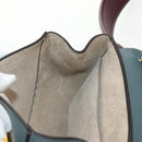 Chloe Chain Drew Shoulder Bag Leather Blue Gold Auth BA8436V-19