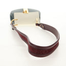 Chloe Chain Drew Shoulder Bag Leather Blue Gold Auth BA8436V-7