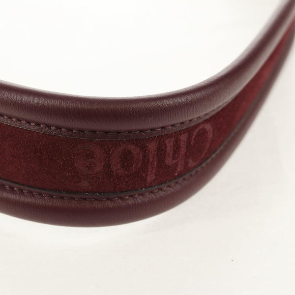 Chloe Chain Drew Shoulder Bag Leather Blue Gold Auth BA8436V