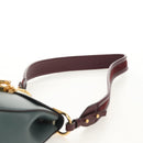 Chloe Chain Drew Shoulder Bag Leather Blue Gold Auth BA8436V-9