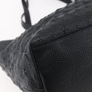 Jimmy Choo Studs Tote Bag Leather Black Gold Auth BA8437-14
