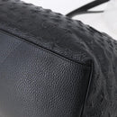 Jimmy Choo Studs Tote Bag Leather Black Gold Auth BA8437-15