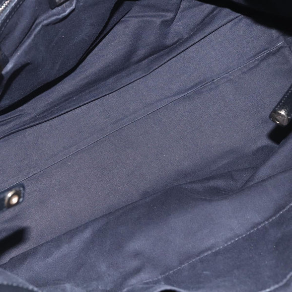 Jimmy Choo Studs Tote Bag Leather Black Gold Auth BA8437