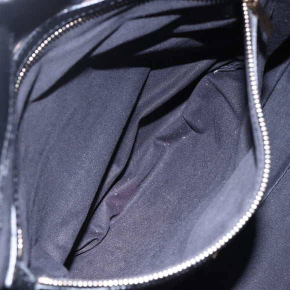 Jimmy Choo Studs Tote Bag Leather Black Gold Auth BA8437