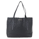 Jimmy Choo Studs Tote Bag Leather Black Gold Auth BA8437-13
