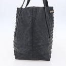 Jimmy Choo Studs Tote Bag Leather Black Gold Auth BA8437-3