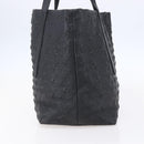Jimmy Choo Studs Tote Bag Leather Black Gold Auth BA8437-4