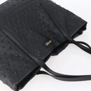 Jimmy Choo Studs Tote Bag Leather Black Gold Auth BA8437-6