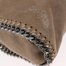 Stella MacCartney Chain Falabella Bag polyester Beige Silver 371223 Auth BA8438-18