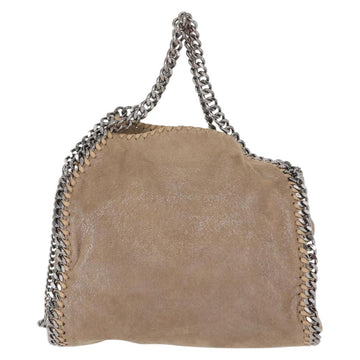 Stella MacCartney Chain Falabella Bag polyester Beige Silver 371223 Auth BA8438 - 0