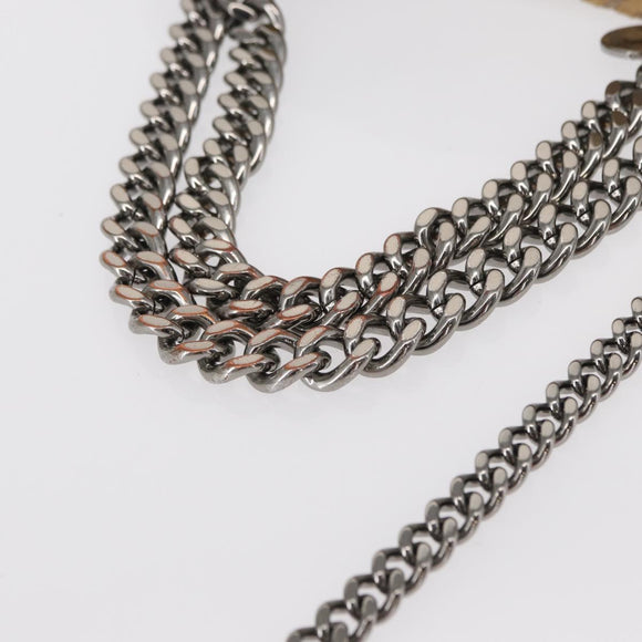 Stella MacCartney Chain Falabella Bag polyester Beige Silver 371223 Auth BA8438