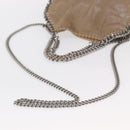Stella MacCartney Chain Falabella Bag polyester Beige Silver 371223 Auth BA8438-8