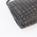 BALLY Shoulder Bag Leather Gray Gold Auth BA8439-13