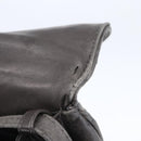 BALLY Shoulder Bag Leather Gray Gold Auth BA8439-14