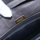 BALLY Shoulder Bag Leather Gray Gold Auth BA8439-16