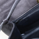 BALLY Shoulder Bag Leather Gray Gold Auth BA8439-17