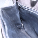 BALLY Shoulder Bag Leather Gray Gold Auth BA8439-20