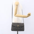 BALLY Shoulder Bag Leather Gray Gold Auth BA8439-26