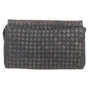 BALLY Shoulder Bag Leather Gray Gold Auth BA8439-3