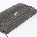 BALLY Shoulder Bag Leather Gray Gold Auth BA8439-6