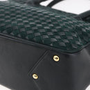 BALLY Hand Bag Leather Green Gold Auth BA8440-9