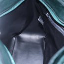 BALLY Hand Bag Leather Green Gold Auth BA8440-21