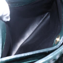 BALLY Hand Bag Leather Green Gold Auth BA8440-23