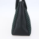 BALLY Hand Bag Leather Green Gold Auth BA8440-3